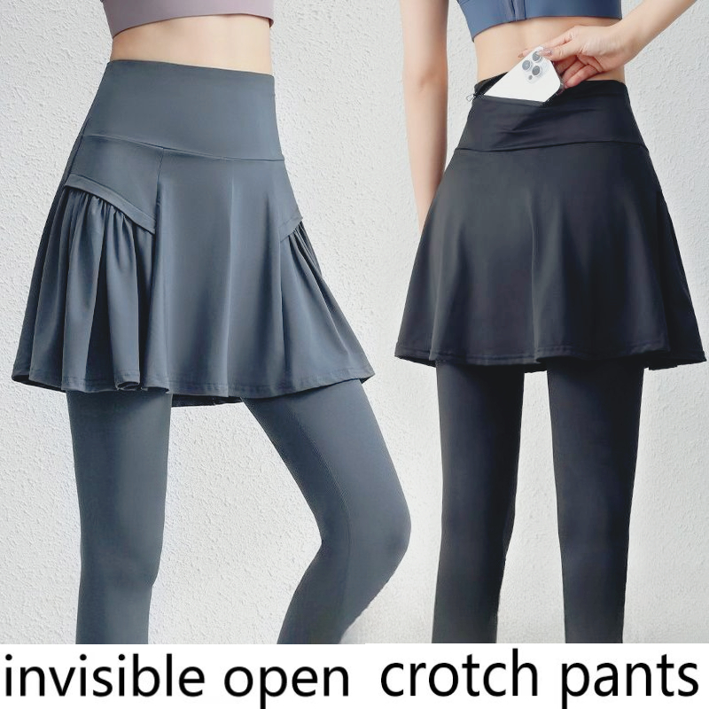 Badminton Date - Invisible Crotch Pants, Fake Two-piece Hip-covering