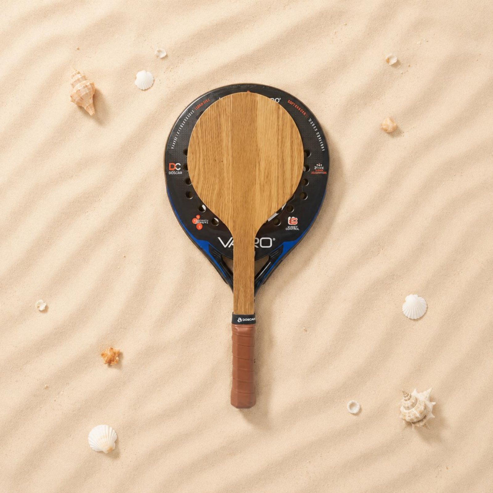 Wood Beach Tennis Racket Beach - Badminton Grip 评论和价格