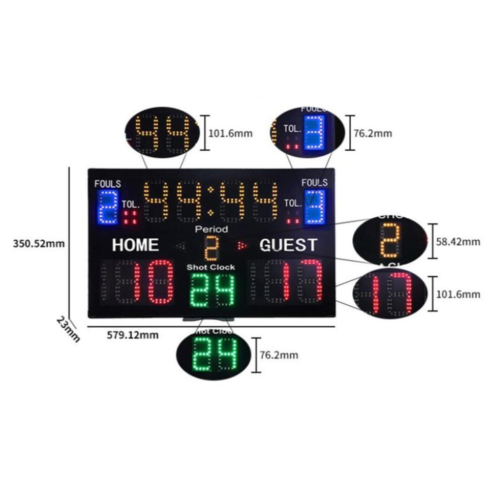 Indoor Basketball Scoreboard w - Scoreboard Digital 评论和价格
